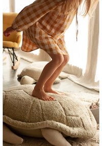 Zöld-krémszínű gyerek babzsákfotel Mrs. Turtle – Lorena Canals