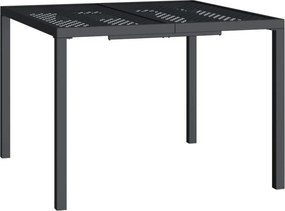 vidaXL antracitszürke acél kerti asztal 100 x 100 x 72 cm