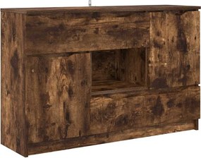 vidaXL Széf fiókkal Füstölt tölgy 100 x 30 x 65,6 Faanyag