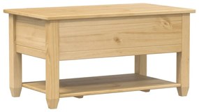 Corona tömör fenyőfa dohányzóasztal fiókokkal 85 x 50 x 45 cm