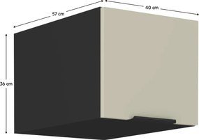 Felső szekrény, kasmír/fekete, ARAKA 40 NAGU-36 1F