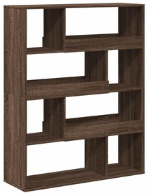 barna tölgy színű szerelt fa könyvszekrény 100 x 33 x 125,5 cm
