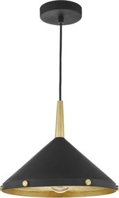 DAR LIGHTING EDE0154 EDENA Modern Függesztett Lámpa Fekete, Arany E27 IP20
