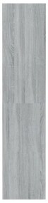 szürke sonoma színű fa könyvszekrény/térelválasztó 80x30x135 cm