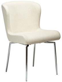 Krémszínű kárpitozott étkezőszék Glam – DAN-FORM Denmark