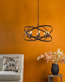Dar Lighting vintage függeszték nitya matt fekete darnit0822