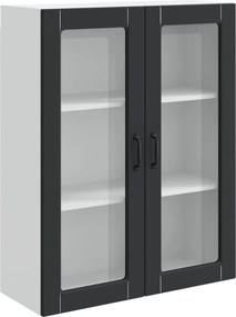 vidaXL Konyhaszekrény tárolóval Kalmar Fekete 80 x 31 x 100 cm Faanyag