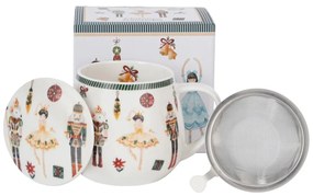 Karácsonyi diótörő Porcelán szűrős bögre 400 ml díszdobozban Christmas Nutcracker