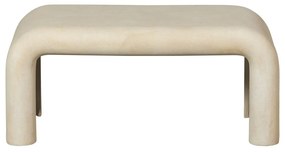 Krémszínű dohányzóasztal szett kő dekorral 2 db-os 42x92 cm Stani – WOOOD