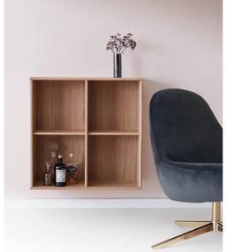 Fali könyvespolc tölgy dekorral Mistral 025