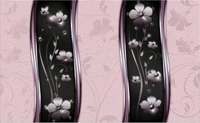 Fotótapéta flizelina Liliomok Magnólia Virágok csillámos panelek 250x175 +ragasztó