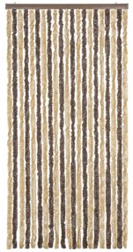 sötétbarna és bézs zsenília rovarfüggöny 90x200 cm