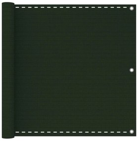 sötétzöld HDPE erkélytakaró 90 x 300 cm