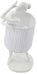 Fehér asztali lámpa textil búrával (magasság 62,5 cm) Ballet – Mauro Ferretti