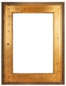 Arany színű szögletes nagy méretű fa képkeret míves szegéllyel foglalat nélkül 122,5x92,5x5cm