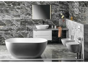 GEDY 783213 Állvány WC-papír tartóval és WC-kefetartóval, szögletes, sárgaréz