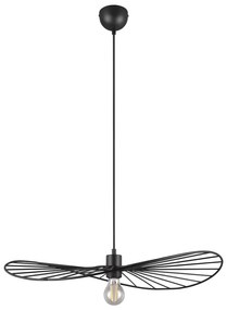 Matt fekete függőlámpa ø 60 cm Chapeau – Reality