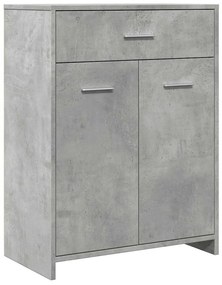 Betonszürke szerelt fa fürdőszobaszekrény 60 x 33 x 80 cm