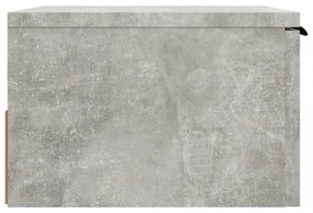 2 db betonszürke falra szerelhető éjjeliszekrény 34x30x20 cm
