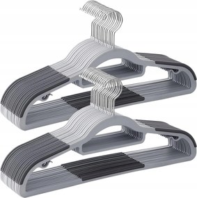Ruhaakasztó Akasztós Szekrényhez Szürke Csúszásgátló 30 Db-os Szett