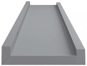 2 db szürke MDF szegélypolc képkeretekhez 60 x 9 x 3 cm