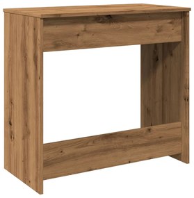 kézműves tölgy színű szerelt fa íróasztal 80 x 40 x 75 cm
