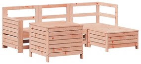 vidaXL 5 részes tömör duglászfenyő kerti kanapészett