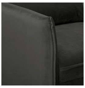 Sötétszürke bársony kanapé 138 cm Juli – Ropez