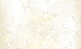 Flizelin fotótapéta Virágok és gyöngyök Pasztell Elegancia 368x254 +ragasztó