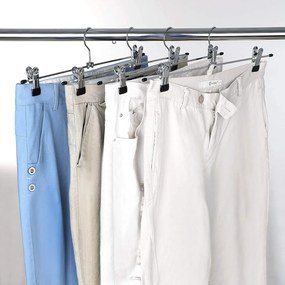 Fém nadrágfogasok 31 cm-es csúszásgátló ruhaakasztók, 20 darabos csomag