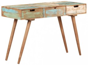 tömör újrahasznosított fa fésülködőasztal tükörrel 112x45x76 cm