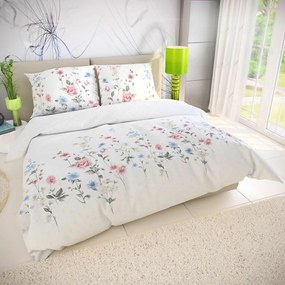 Kvalitex Pamut ágynemő Delux Louka rózsaszín, 240 x 220 cm, 2 db 70 x 90 cm