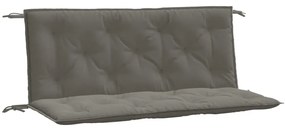 2 db melange sötétszürke szövet kerti padpárna 120x50x7 cm
