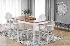 WINDSOR bővíthető asztal, szín: sötét tölgy/fehér