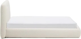 Bézs kárpitozott egyszemélyes ágy ágyrács nélkül 90x200 cm Martina – Kave Home