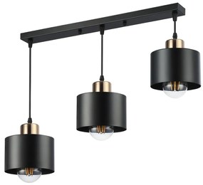Csillár zsinóron 3xE27/35W/230V fekete/arany