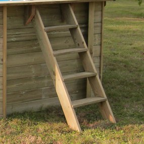 GRE TIMBER szögletes fa medence 305 x 305 x 119 cm