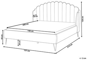 Franciaágy 140 cm Chaza (rózsaszín). 1077495