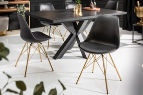 SCANDINAVIA modern szék - fekete/arany