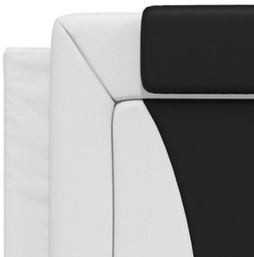fekete és fehér műbőr fejtámla párna 80 cm