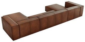 Konyakbarna bőr sarokkanapé ("U" alakú) Madame – Windsor &amp; Co Sofas