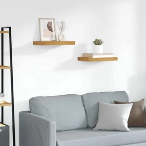 Falpolc Falra szerelhető 2 pcs Barna 40 x 23,5 x 4 cm Faanyag