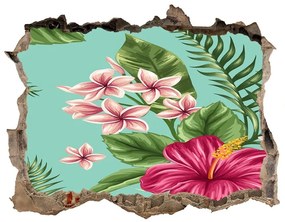 3d-s lyuk vizuális effektusok matrica Hawaii virágok nd-k-78341444