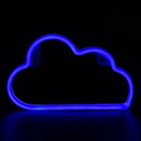 Aca Lighting Cloud, 48 neon Led lámpa, elemes (3xAA)/USB, kék, Ip