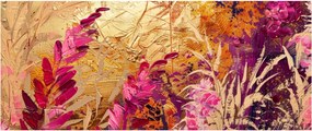 Kép - Absztrakt festmény virágok II. (120x50 cm)