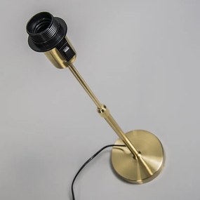 Asztali lámpa arany/réz fehér árnyékolóval 25 cm állítható - Parte