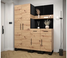 Előszobabútor Amanda 7 (artisan tölgy + fekete). 1085915