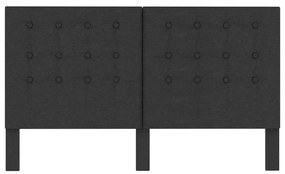 sötétszürke szövet steppelt fejvég 160 x 200 cm