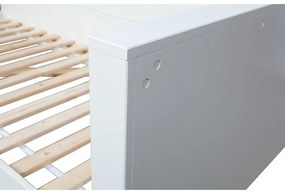 Connect fehér borovi fenyő egyszemélyes ágy, 90 x 200 cm - WOOOD