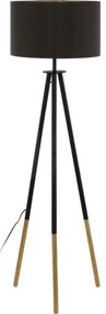 Eglo 55291 - Állólámpa BIDFORD 1xE27/60W/230V fekete/barna